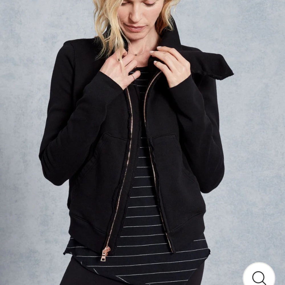 Frank & Eileen Tee Lab Asymmetrical Zip Fleece Sweatshirt Jacket Sz L